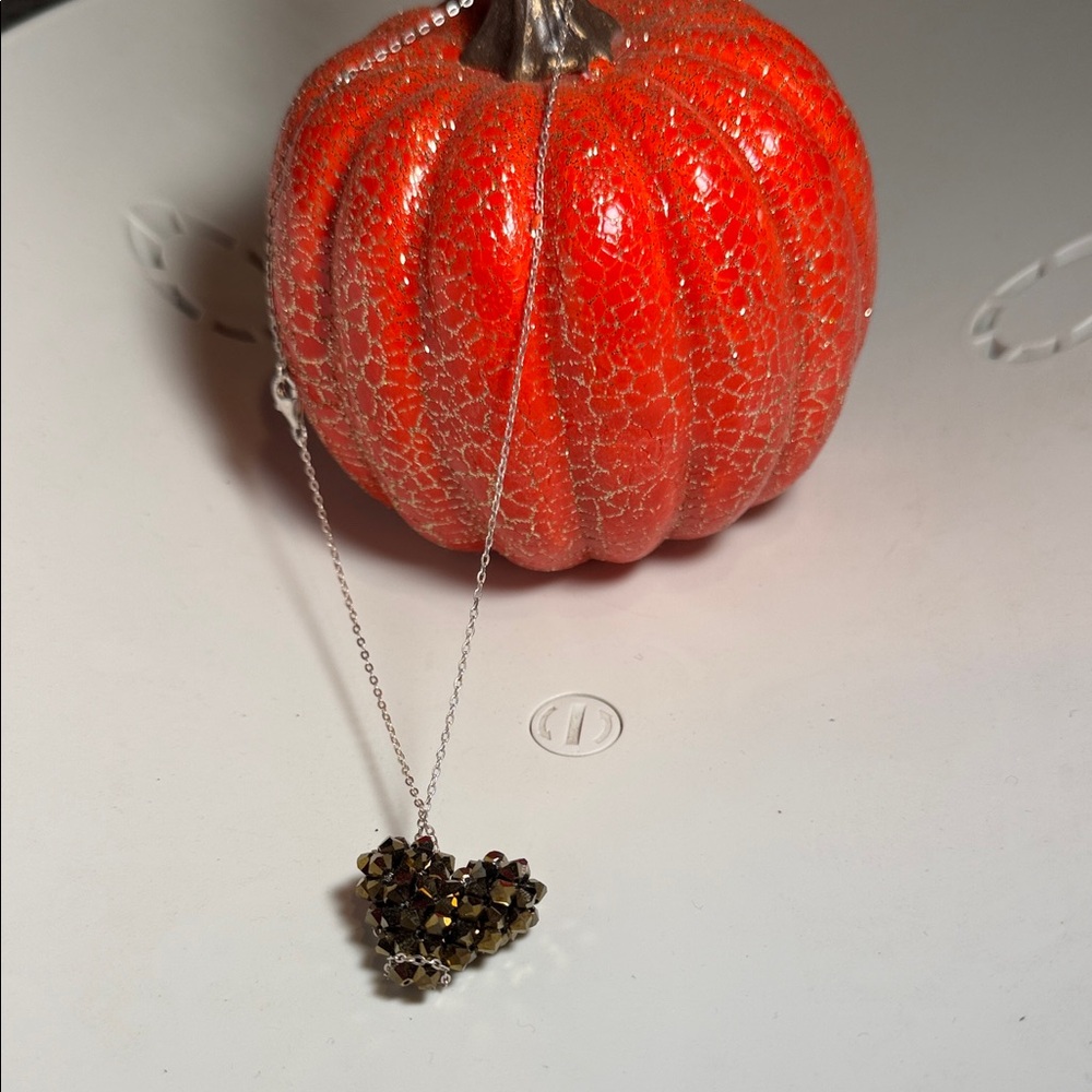 Macy's Silver and Gold Heart Necklace